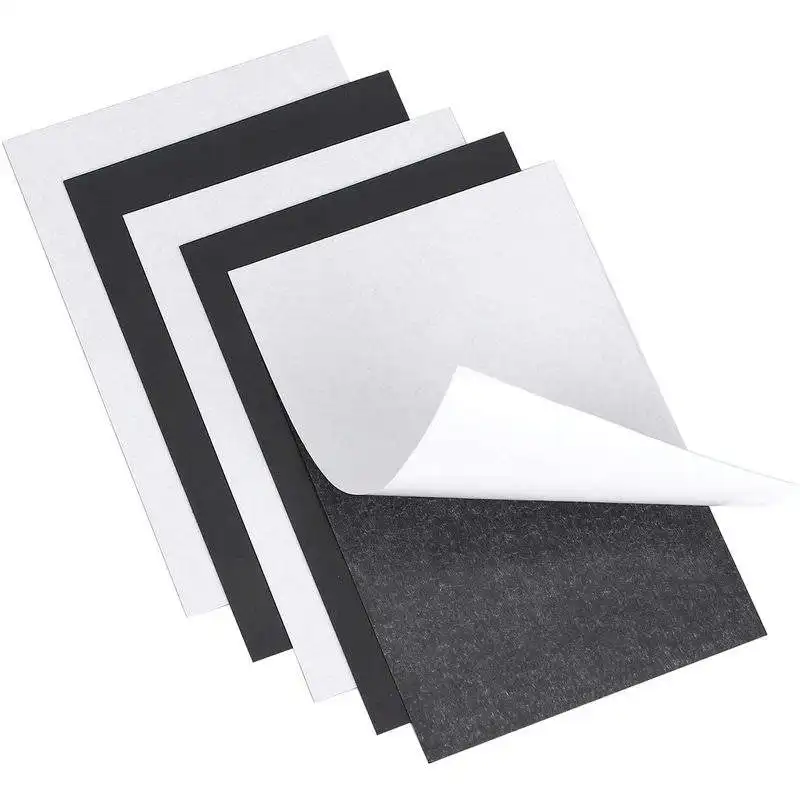 Customized Flexible Magnetic Sheets Roll Rubber Magnet With Adhesive